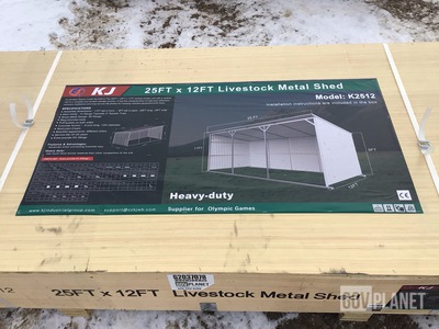 KJ K2512 Livestock Metal Shed - Unused