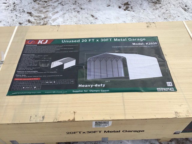 KJ K2030 Metal Garage - Unused KJ K2030 Metal Garage - Unused