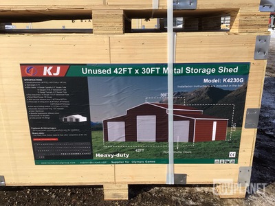 KJ K4230G Metal Storage Shed - Unused