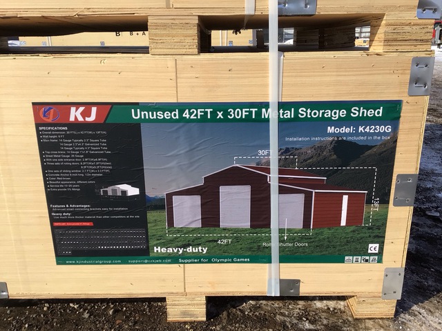 KJ K4230G Metal Storage Shed - Unused