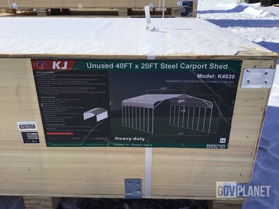 KJ K4020 Steel Carport Shed - Unused