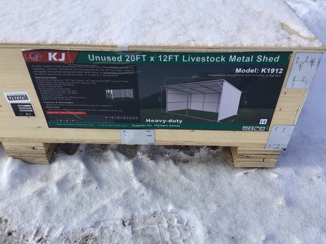 KJ K1912 Livestock Metal Shed - Unused