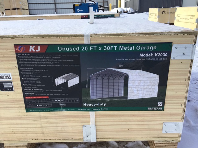 KJ K2030 Metal Garage - Unused KJ K2030 Metal Garage - Unused