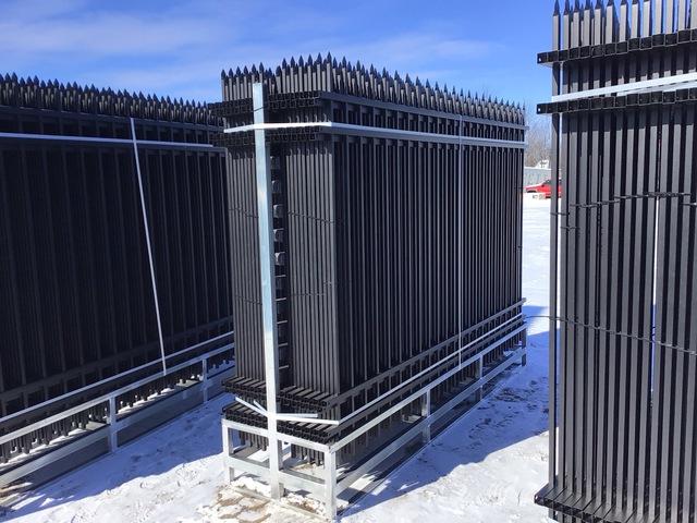 (24) Pieces of KJ Powder Coated Steel Fence w/(25) Post Connectors - Unused