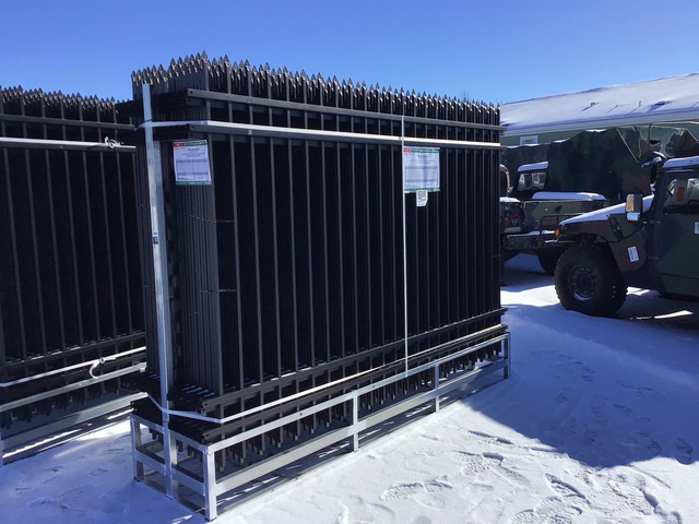 (24) Pieces of KJ Powder Coated Steel Fence w/(25) Post Connectors - Unused