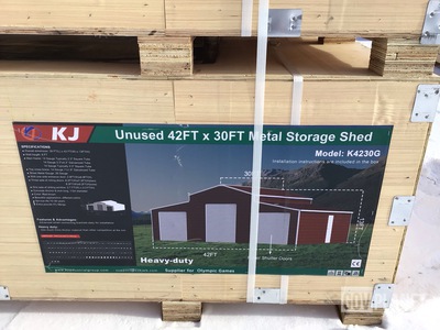 KJ K4230G Metal Storage Shed - Unused