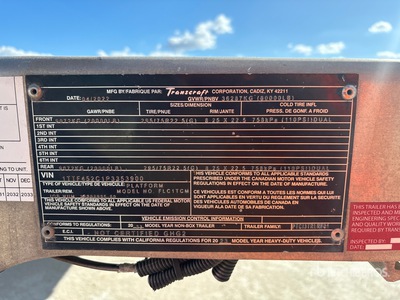 2023 Transcraft 45 ft T/A Przyczepa płaska