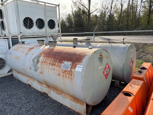 Quantity of (2) 1000 gal Steel Fuel Tanks
