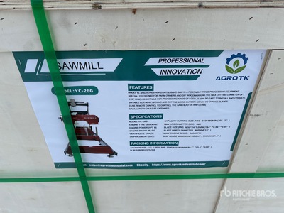 2025 AGT YC-26G Portable Sawmill (Unused)