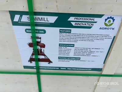 2025 AGT YC-26G Portable Sawmill (Unused)