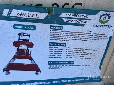 2025 AGT YC-26G を見 Portable Sawmill (Unused)
