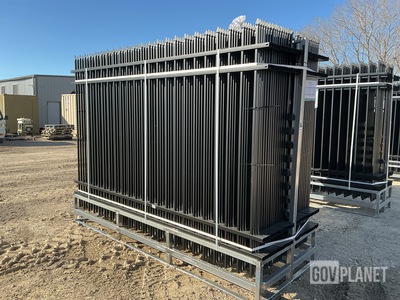 (30) Pieces of Galvanized Steel Garden/Public Space Fence w/(31) Post Connectors