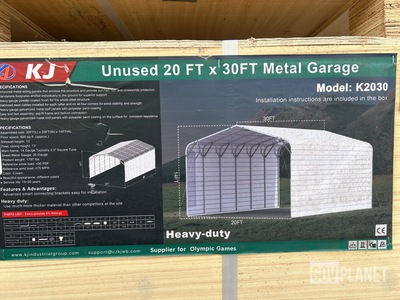 KJ K2030 Metal Garage - Unused