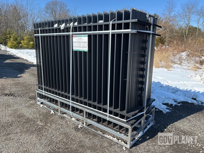 (30) Pieces of Galvanized Steel Garden/Public Space Fence w/(31) Post Connectors