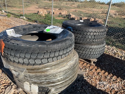 (4) Goodyear 445/65R22.5 Tires