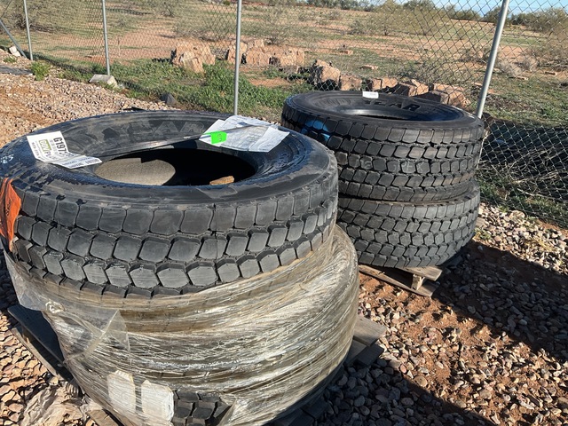 (4) Goodyear 445/65R22.5 Tires
