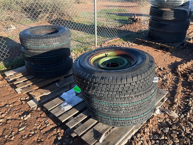 (5) Firestone 215/85R16 & (1) Goodyear 215/85R16 Tires w/Wheels