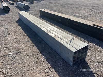 Quantity of 14 ga 16 ft 2 in x 4 in Galvanized Square Tubing