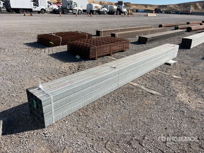 Quantity of 14 ga 16 ft x 4 in Galvanized Square Tubing