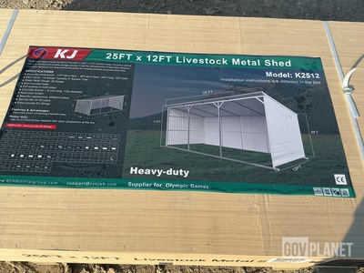 KJ K2512 Livestock Metal Shed - Unused