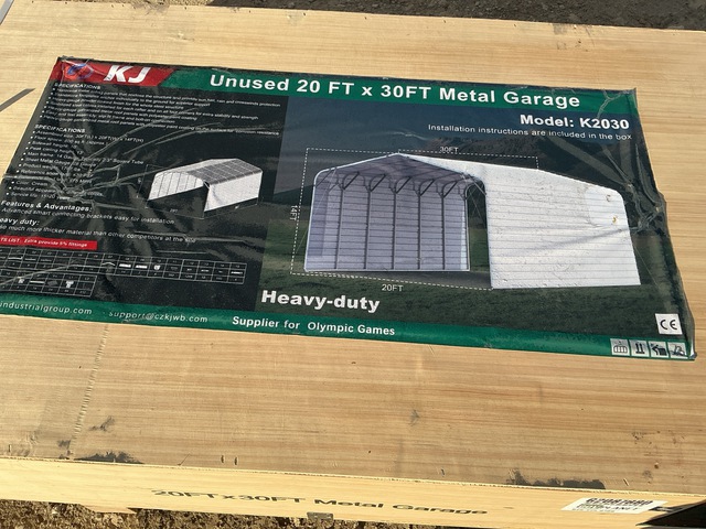 KJ K2030 Metal Garage - Unused KJ K2030 Metal Garage - Unused