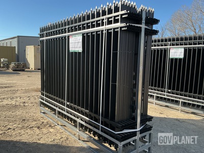 (24) Pieces of KJ Powder Coated Steel Fence w/(25) Post Connectors - Unused