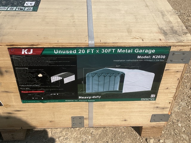 KJ K2030 Metal Garage - Unused