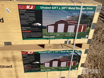 KJ K4230G Metal Storage Shed - Unused