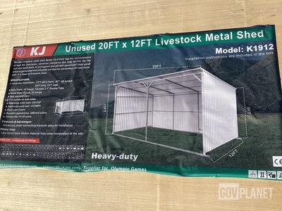 KJ K1912 Livestock Metal Shed - Unused