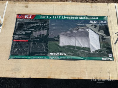 KJ K2512 Livestock Metal Shed - Unused
