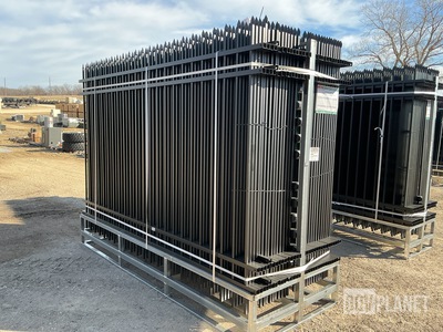 (30) Pieces of Galvanized Steel Garden/Public Space Fence w/(31) Post Connectors