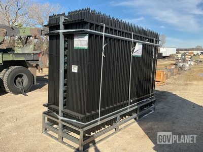 (30) Pieces of Galvanized Steel Garden/Public Space Fence w/(31) Post Connectors