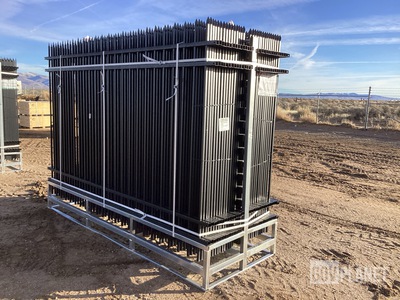 (30) Pieces of Galvanized Steel Garden/Public Space Fence w/(31) Post Connectors