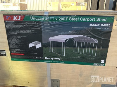 KJ K4020 Steel Carport Shed - Unused