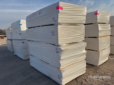 Quantity of (4) Pallets of 4 Ft x 8 Ft x 1/2 in Insulation Board
