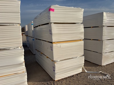 Quantity of (4) Pallets of 4 Ft x 8 Ft x 1/2 in Insulation Board