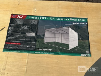 KJ K1912 Livestock Metal Shed - Unused