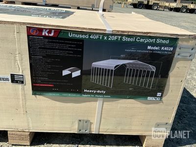 KJ K4020 Steel Carport Shed - Unused
