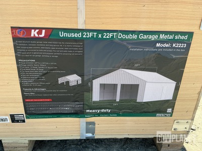 KJ K2223 Double Garage Metal Shed - Unused
