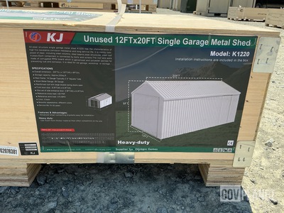 KJ K1220 Single Garage Metal Shed - Unused