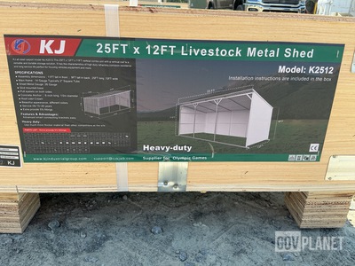 KJ K2512 Livestock Metal Shed - Unused