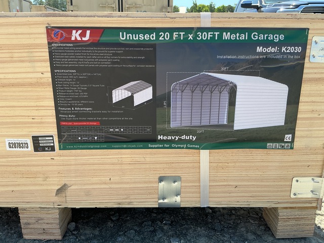 KJ K2030 Metal Garage - Unused KJ K2030 Metal Garage - Unused