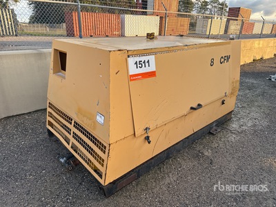 Sullair 185DP0JD Skid-Mounted Luchtcompressor (Inoperable)