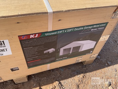 KJ K2223 Double Garage Metal Shed - Unused