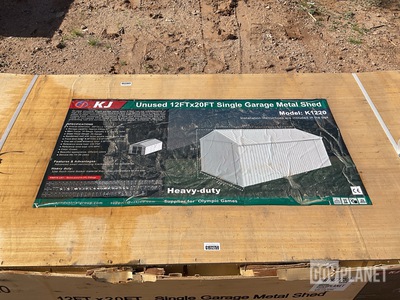KJ K1220 Single Garage Metal Shed - Unused