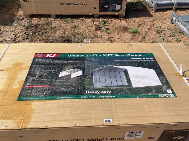 KJ K2030 Metal Garage - Unused