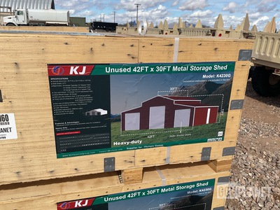 KJ K4230G Metal Storage Shed - Unused