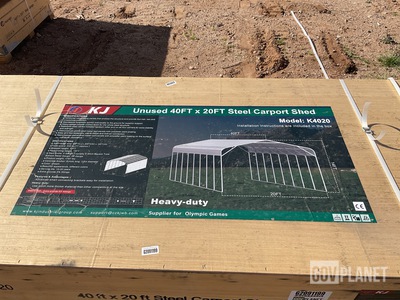KJ K4020 Steel Carport Shed - Unused