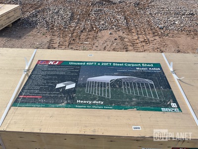 KJ K4020 Steel Carport Shed - Unused