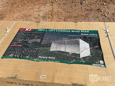 KJ K2512 Livestock Metal Shed - Unused